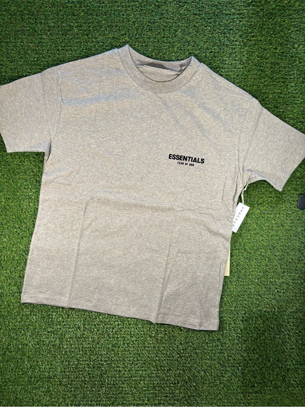 Essentials Short-Sleeve Crewneck T-Shirt in Heather Gray